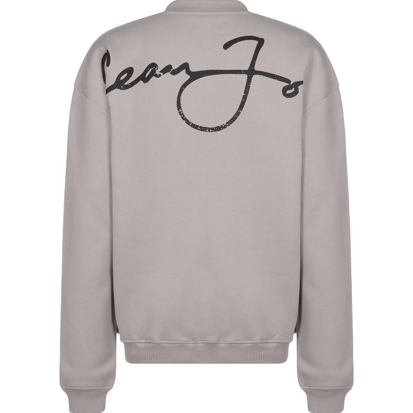 Sean John Script Logo Backprint Peached Crew Grey