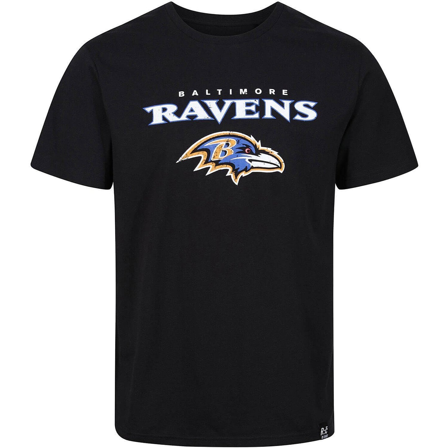 Re:Covered NFL Core Logo T-Shirt Baltimore Ravens Solid Black