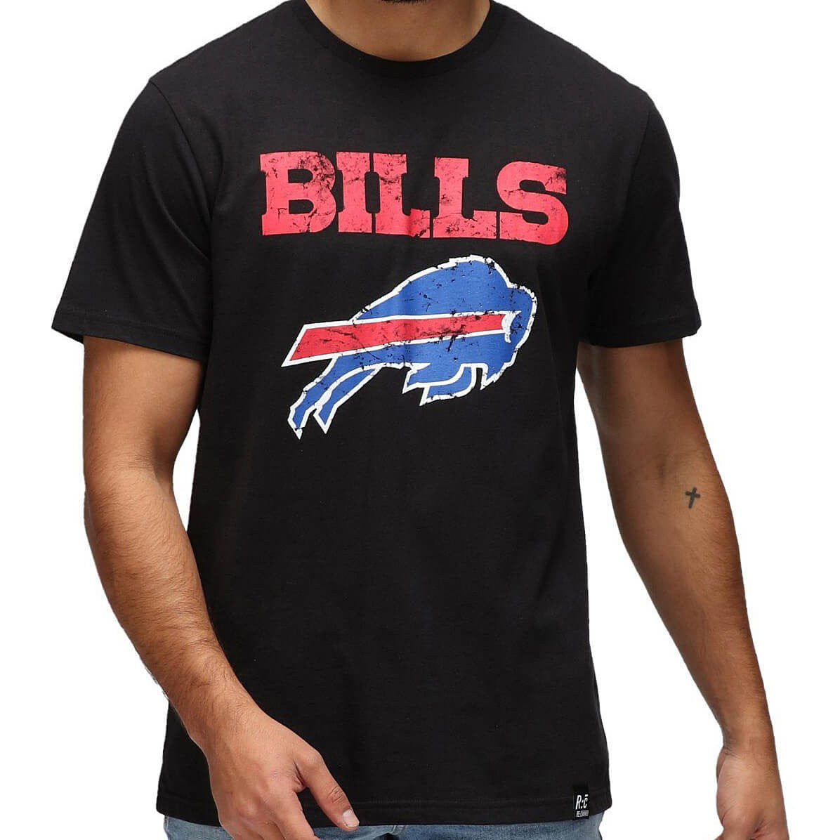 Re:Covered NFL Core Logo T-Shirt Buffalo Bills Solid Black