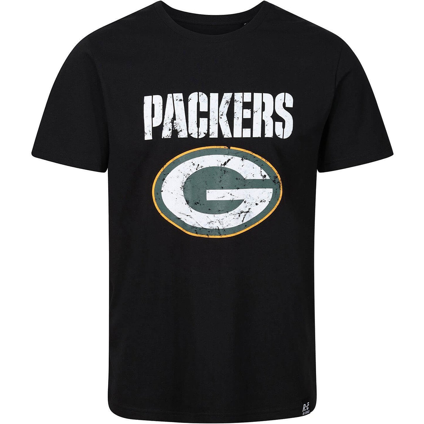 Re:Covered NFL Core Logo T-Shirt Green Bay Packers Solid Black