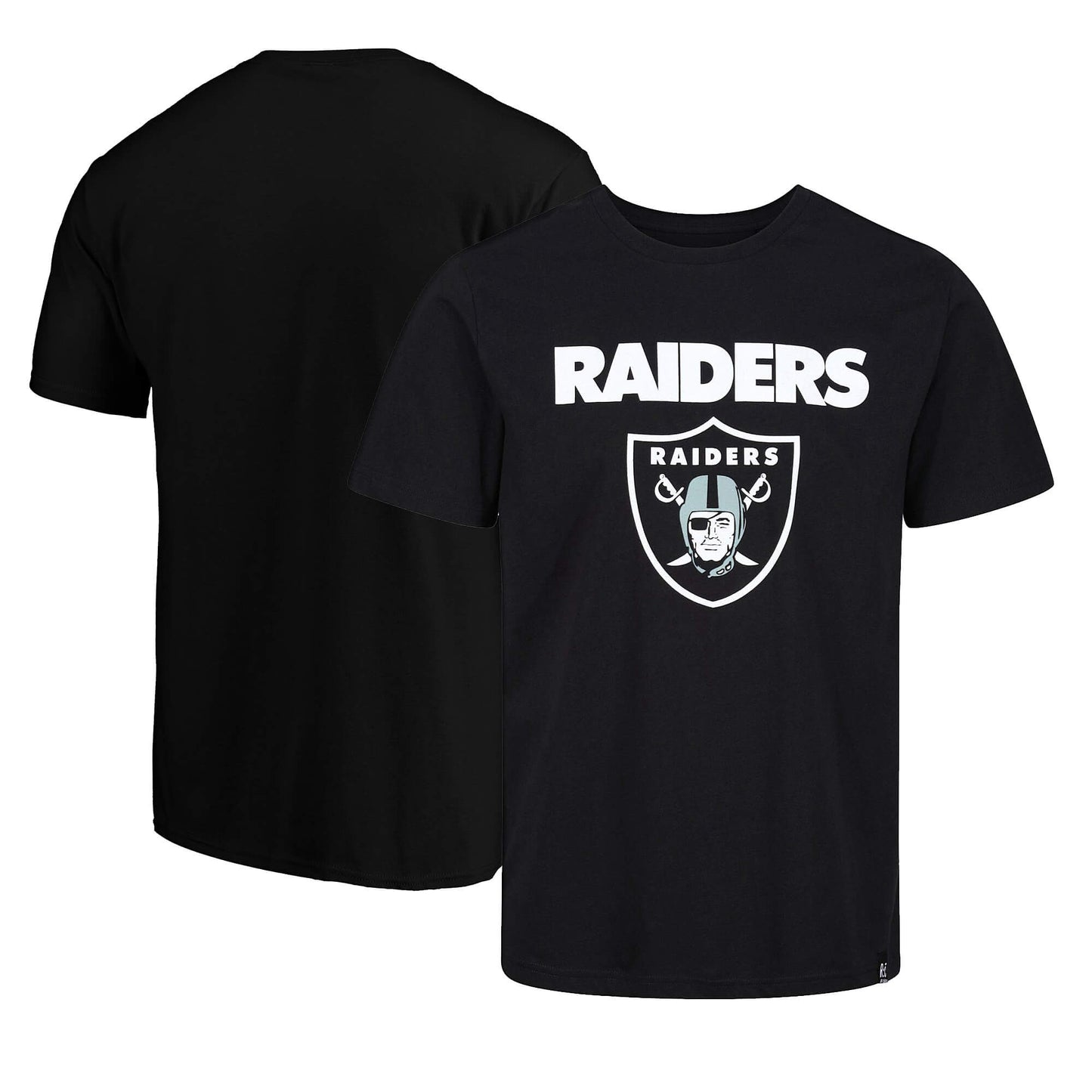 Re:Covered NFL Core Logo T-Shirt Las Vegas Raiders Solid Black