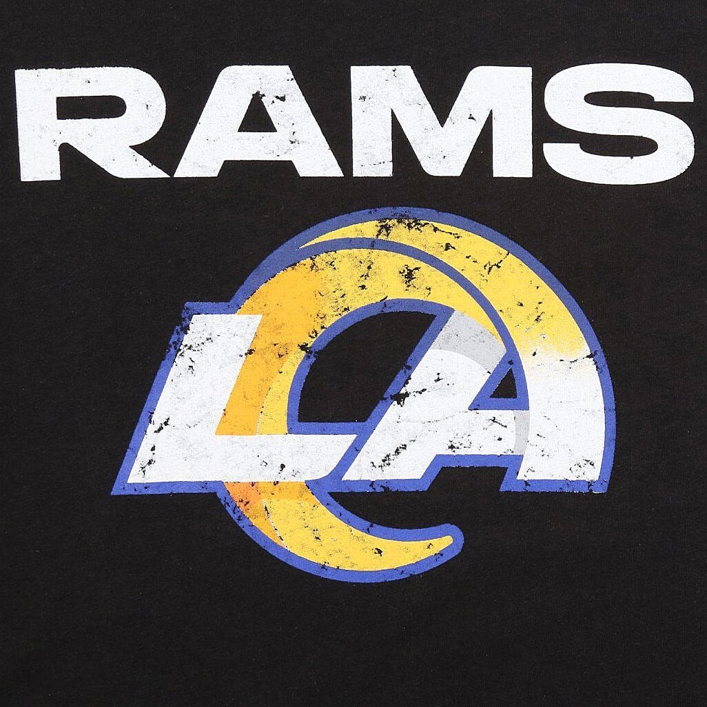 Re:Covered NFL Core Logo T-Shirt Los Angeles Rams Solid Black