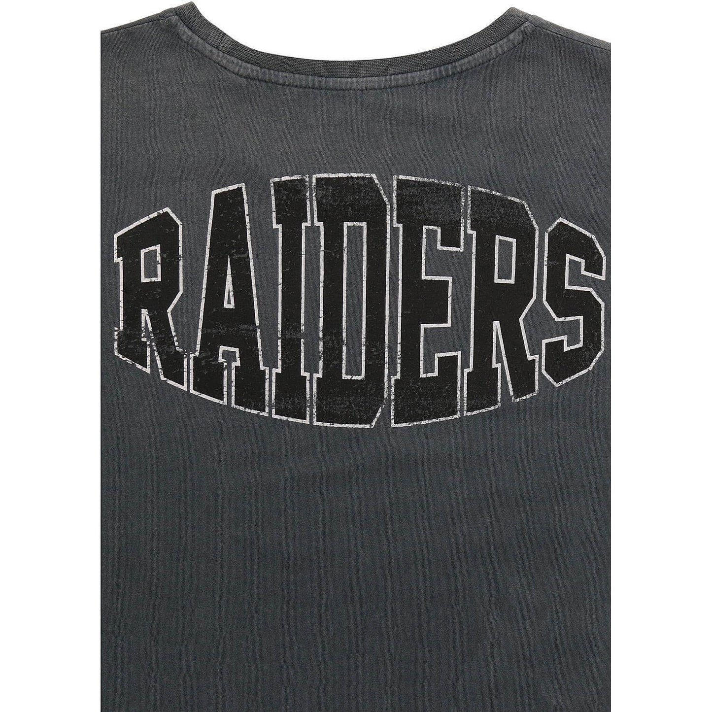 Re:Covered NFL Helmet Chest / College Backprint T-Shirt Las Vegas Raiders Washed Black