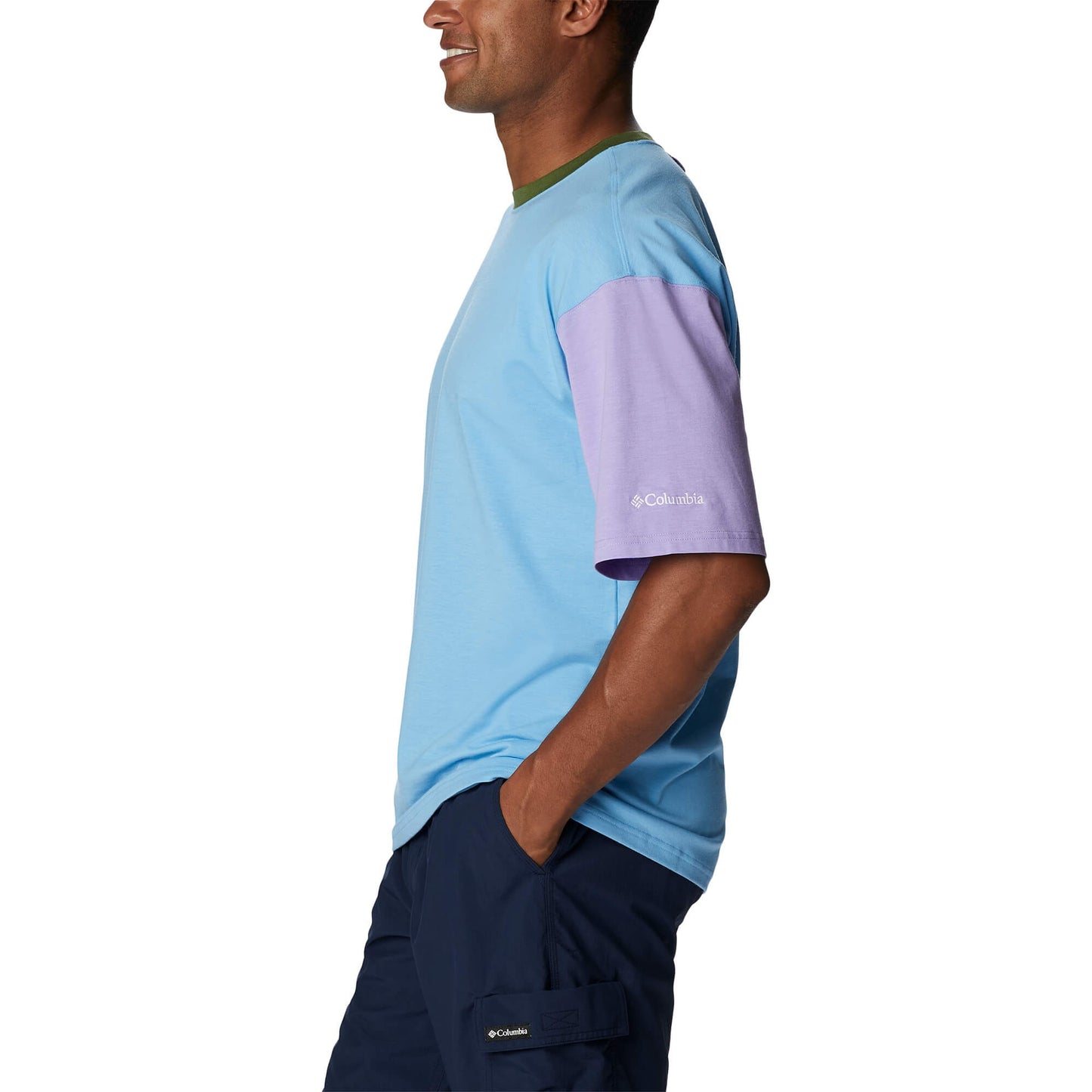 Columbia Deschutes Valley™ Short Sleeve Tee Vista Blue / Pesto / Frosted Purple