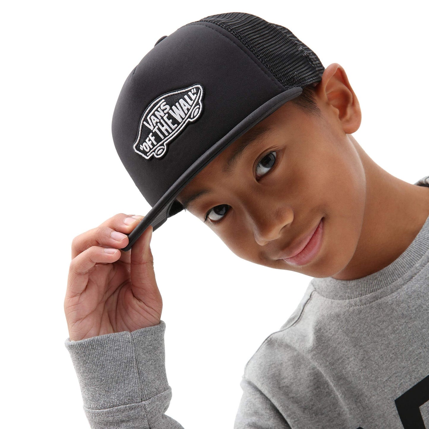 Vans Kids Classic Patch Trucker Hat (8-14+ Years) Black/Black