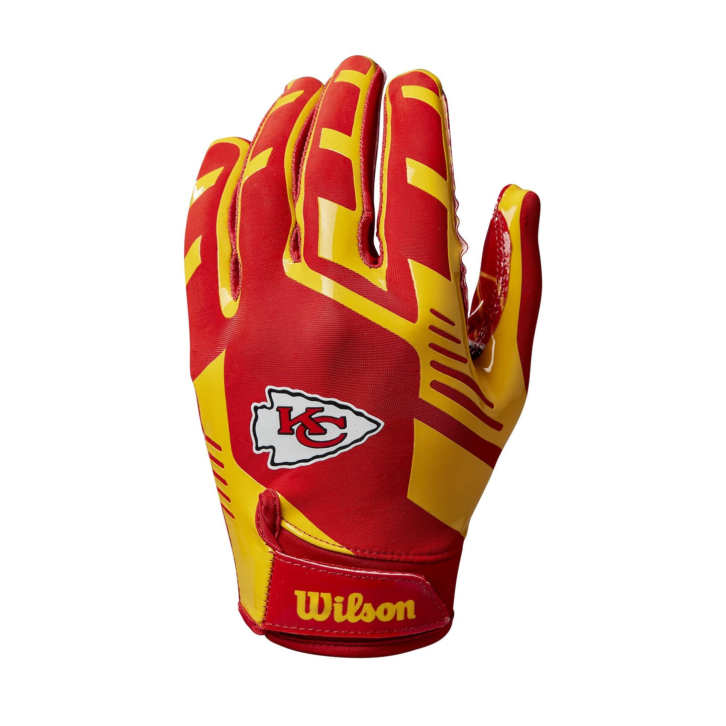 Wilson Yth NFL Stretch Fit Gloves KC (sz. Youth Osfa) Kansas City Chiefs - Red