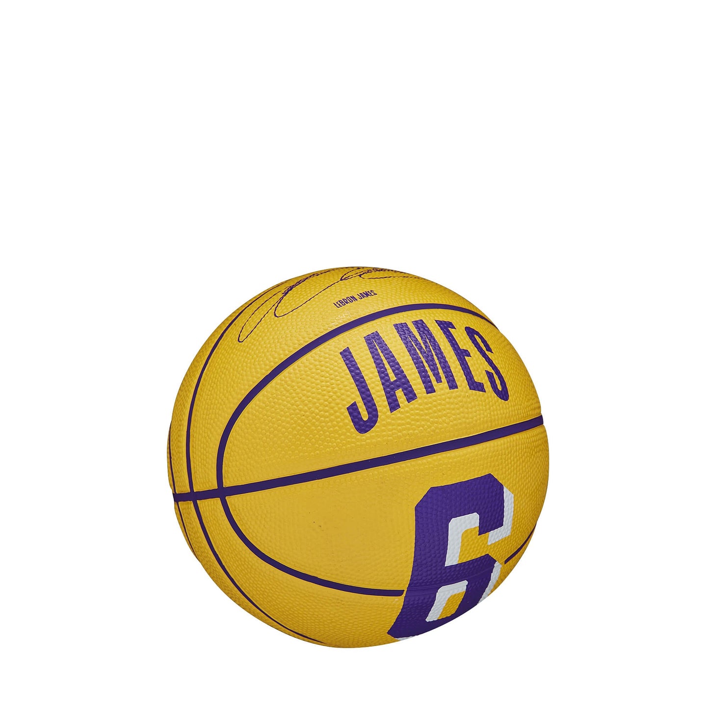 Wilson NBA Player Icon Mini Bskt. LeBron James (sz. 3) Yellow/Purple