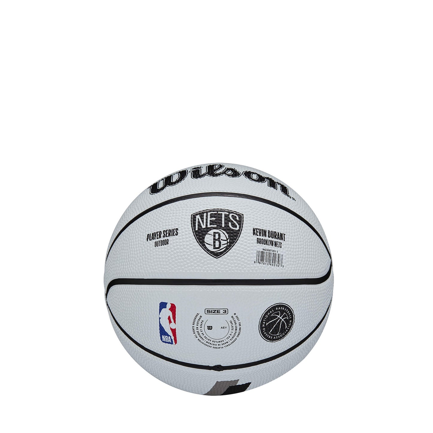 Wilson NBA Player Icon Mini Bskt. Kevin Durant (sz. 3) Black/White