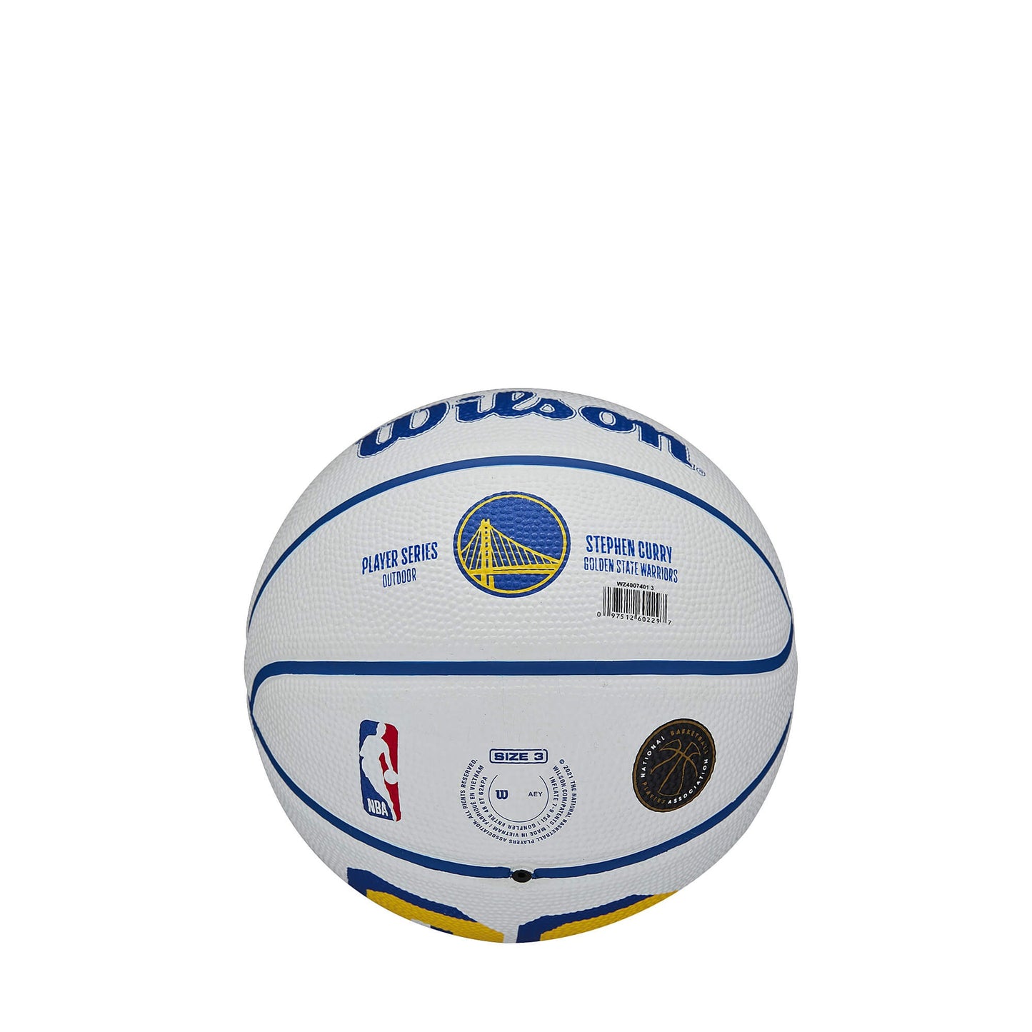 Wilson NBA Player Icon Mini Bskt. Stephen Curry (sz. 3) Blue/Yellow