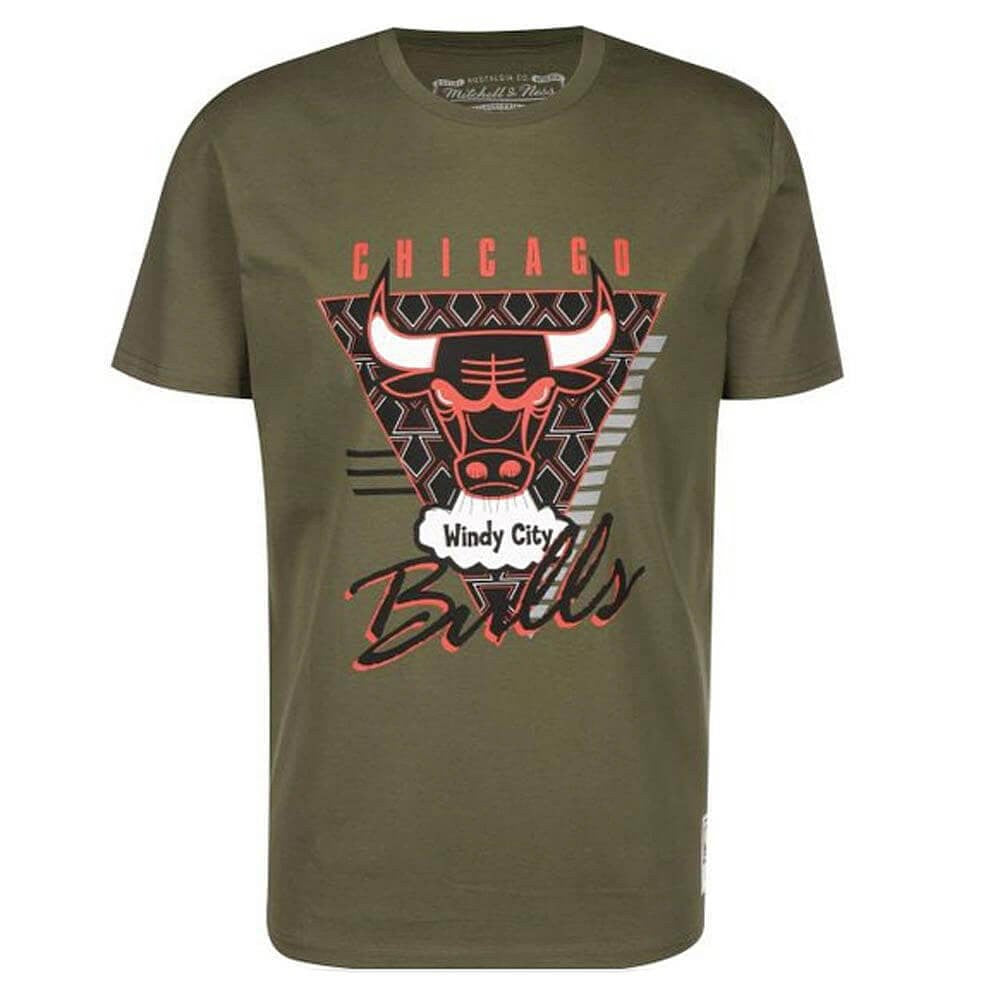 Mitchell & Ness NBA Final Seconds Tee Bulls Chicago Bulls Olive