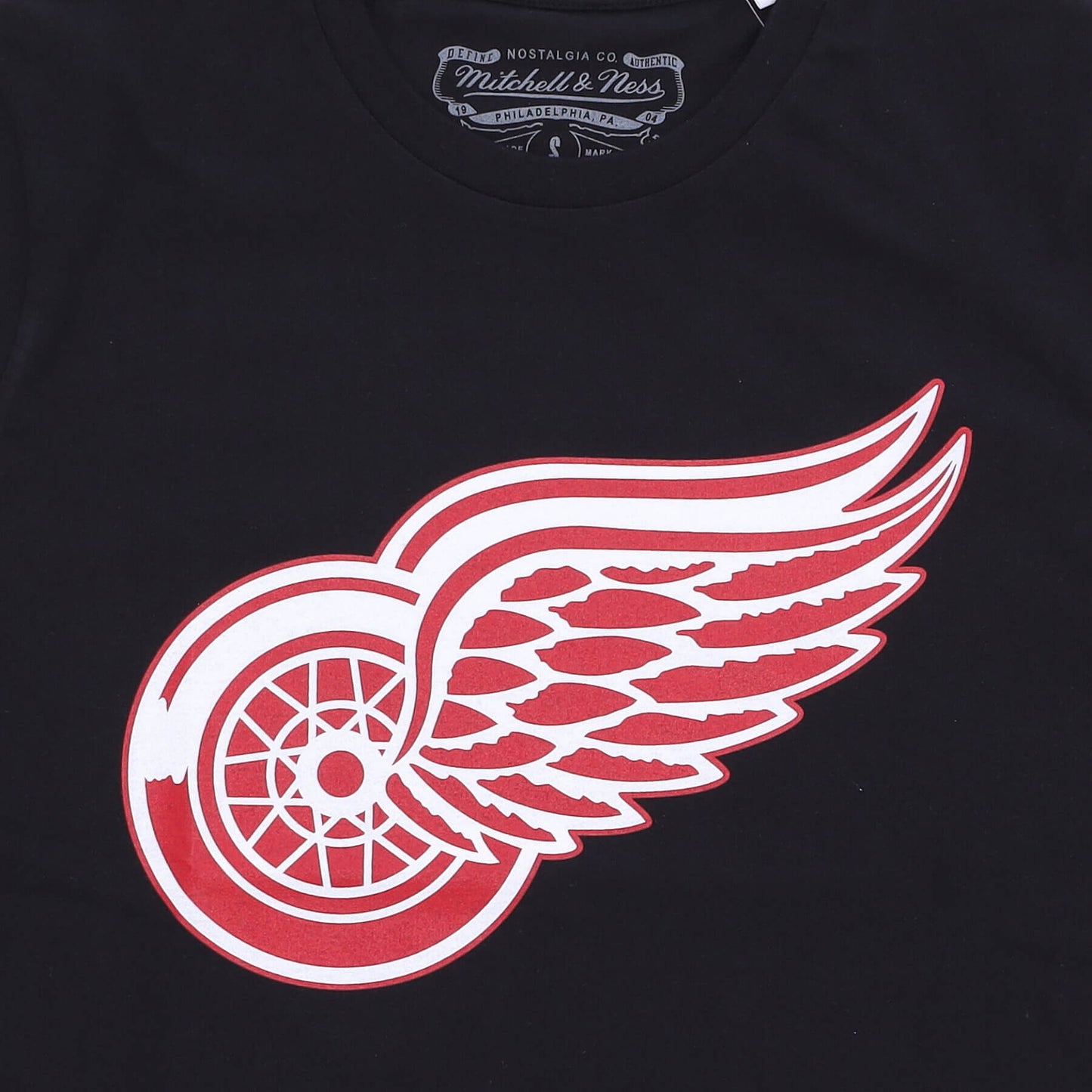 Mitchell & Ness NHL Team Logo Tee Red Wings Detroit Red Wings Black