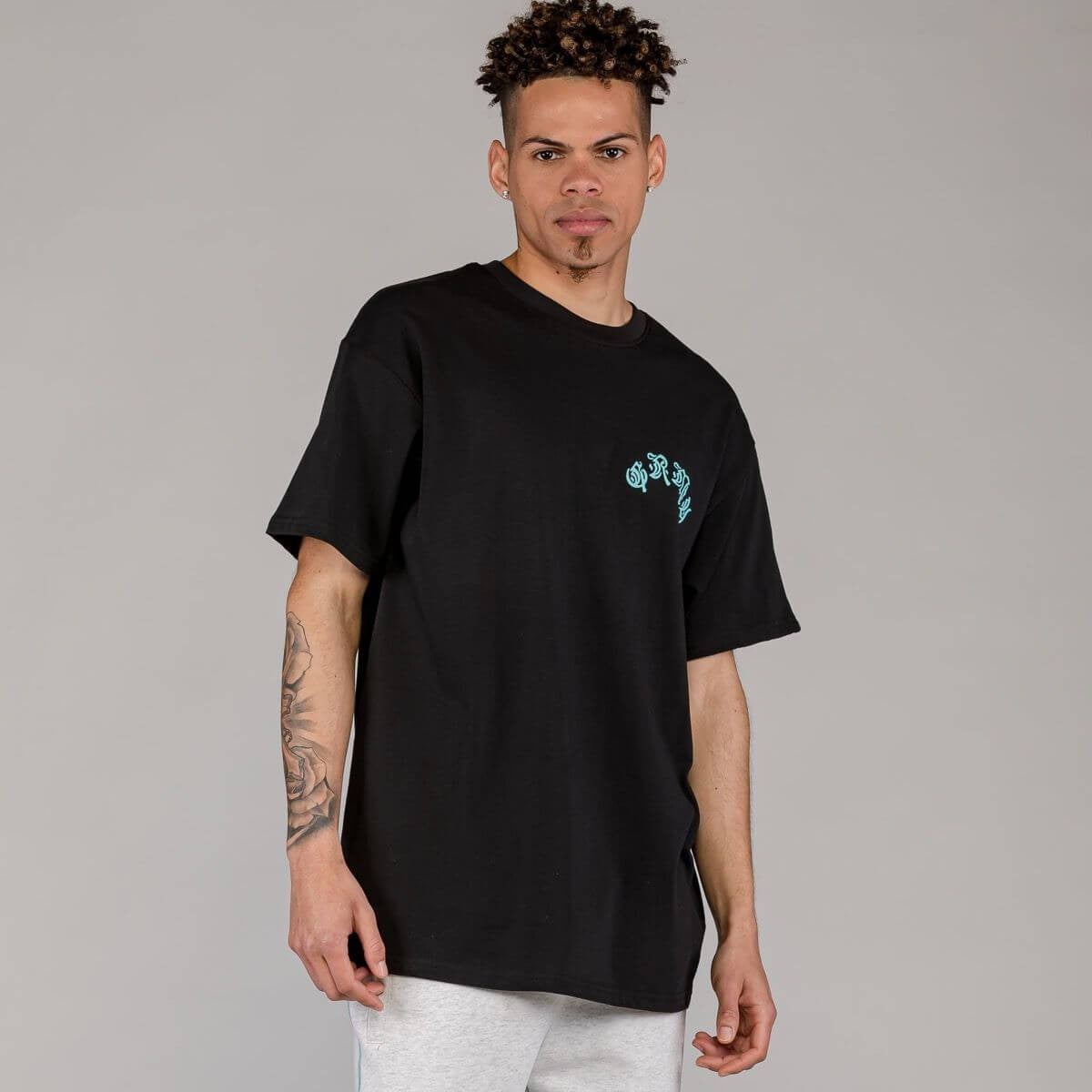 Grimey Wear The Light Me Up (Fire Route) Regular Tee Black