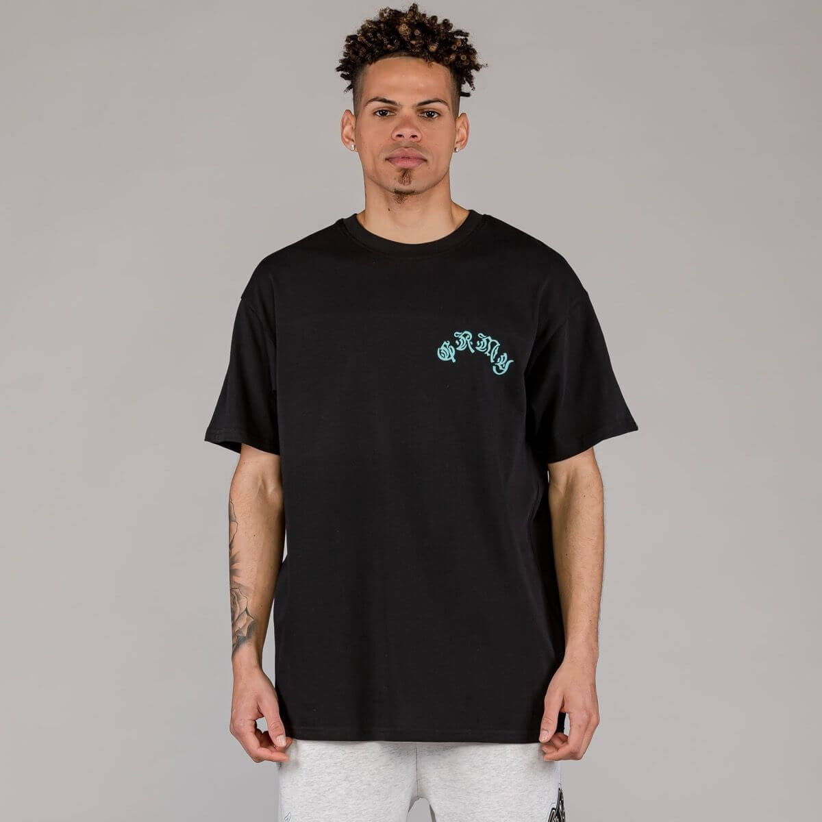 Grimey Wear The Light Me Up (Fire Route) Regular Tee Black