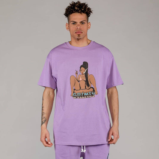 Grimey Wear La Mujer Regular Tee Lilac