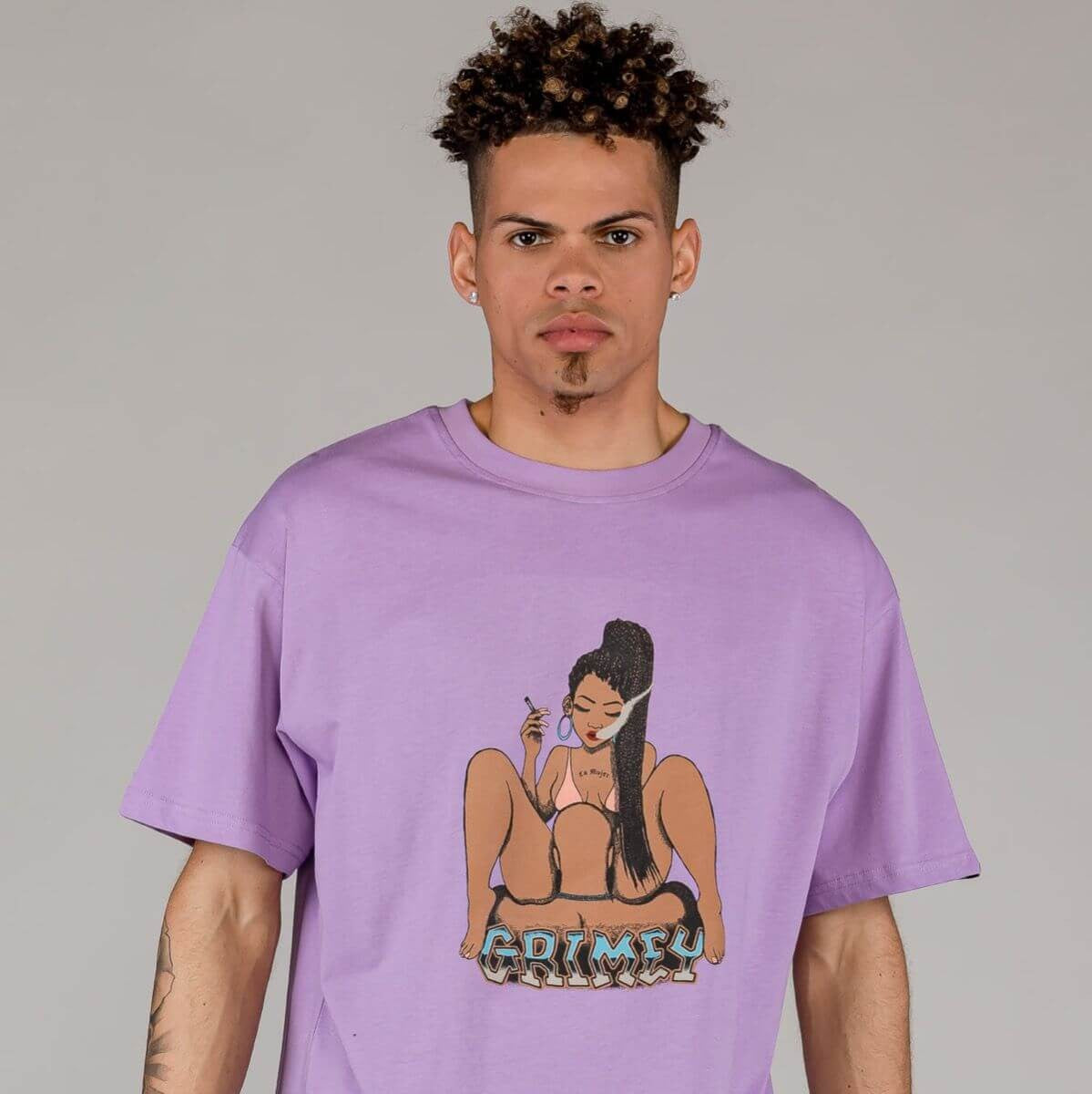 Grimey Wear La Mujer Regular Tee Lilac