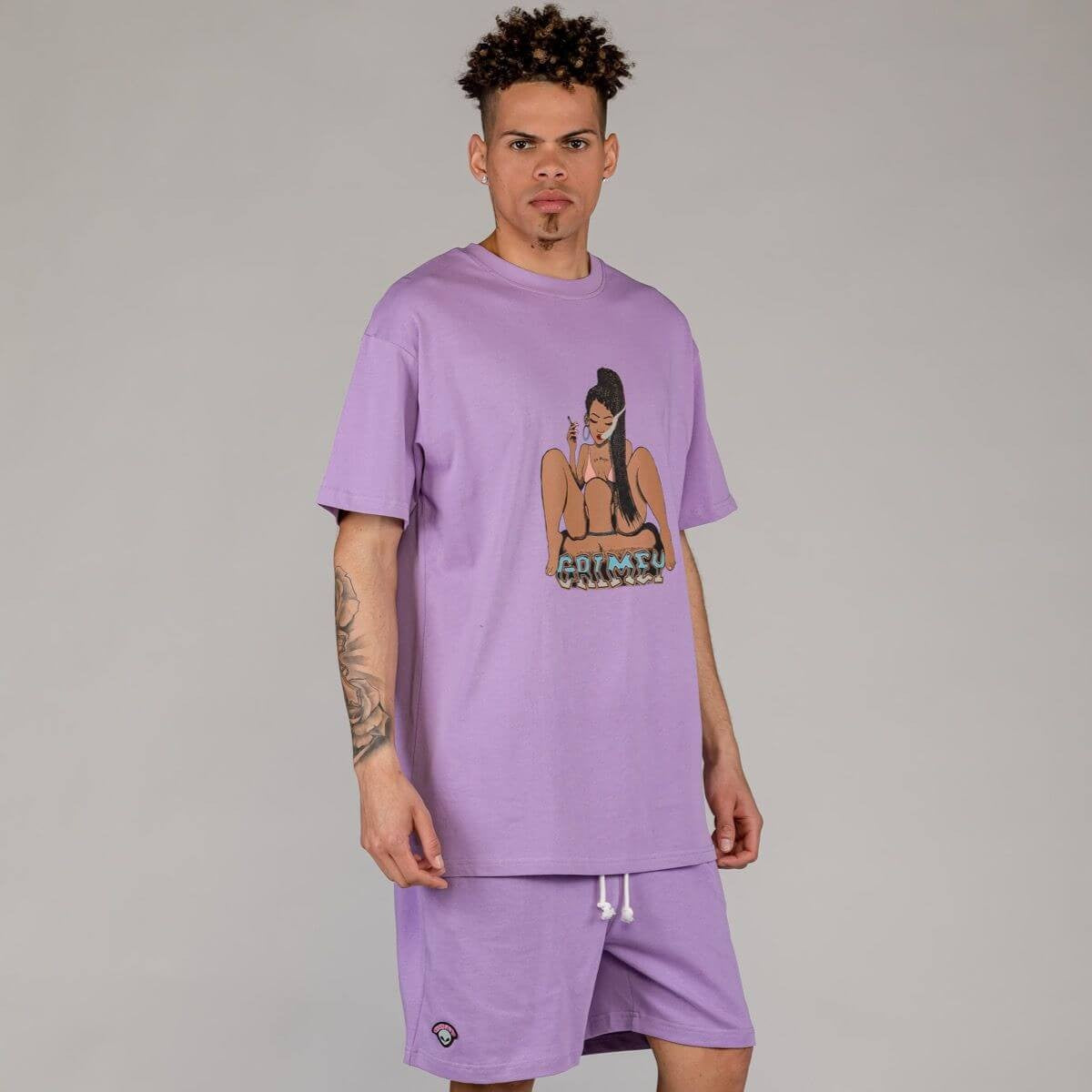 Grimey Wear La Mujer Regular Tee Lilac