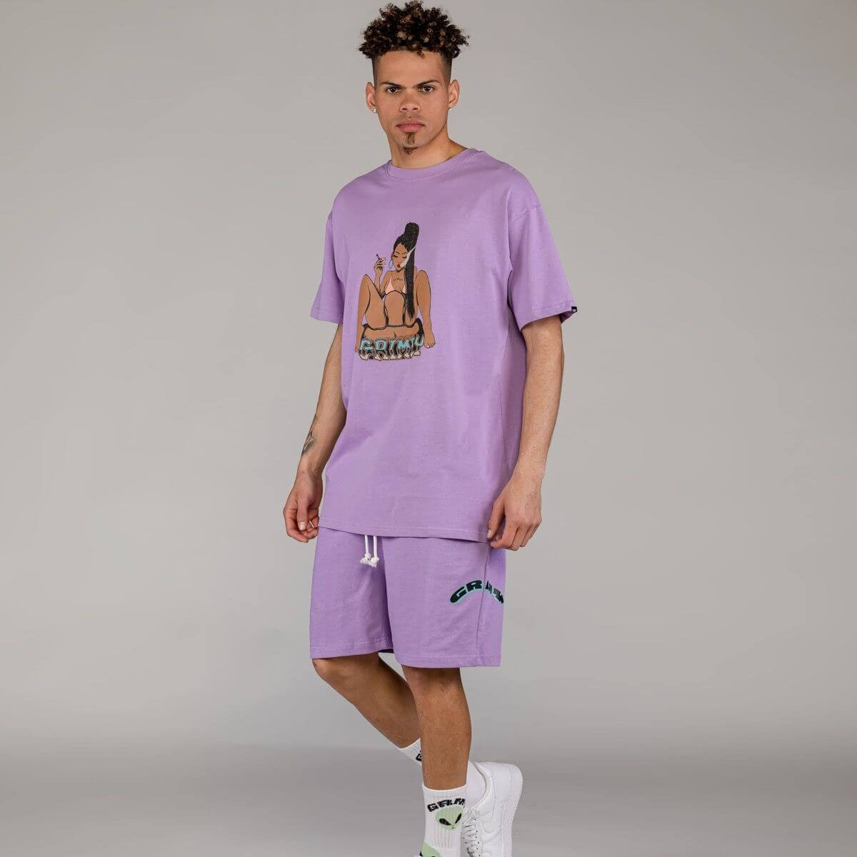 Grimey Wear La Mujer Regular Tee Lilac