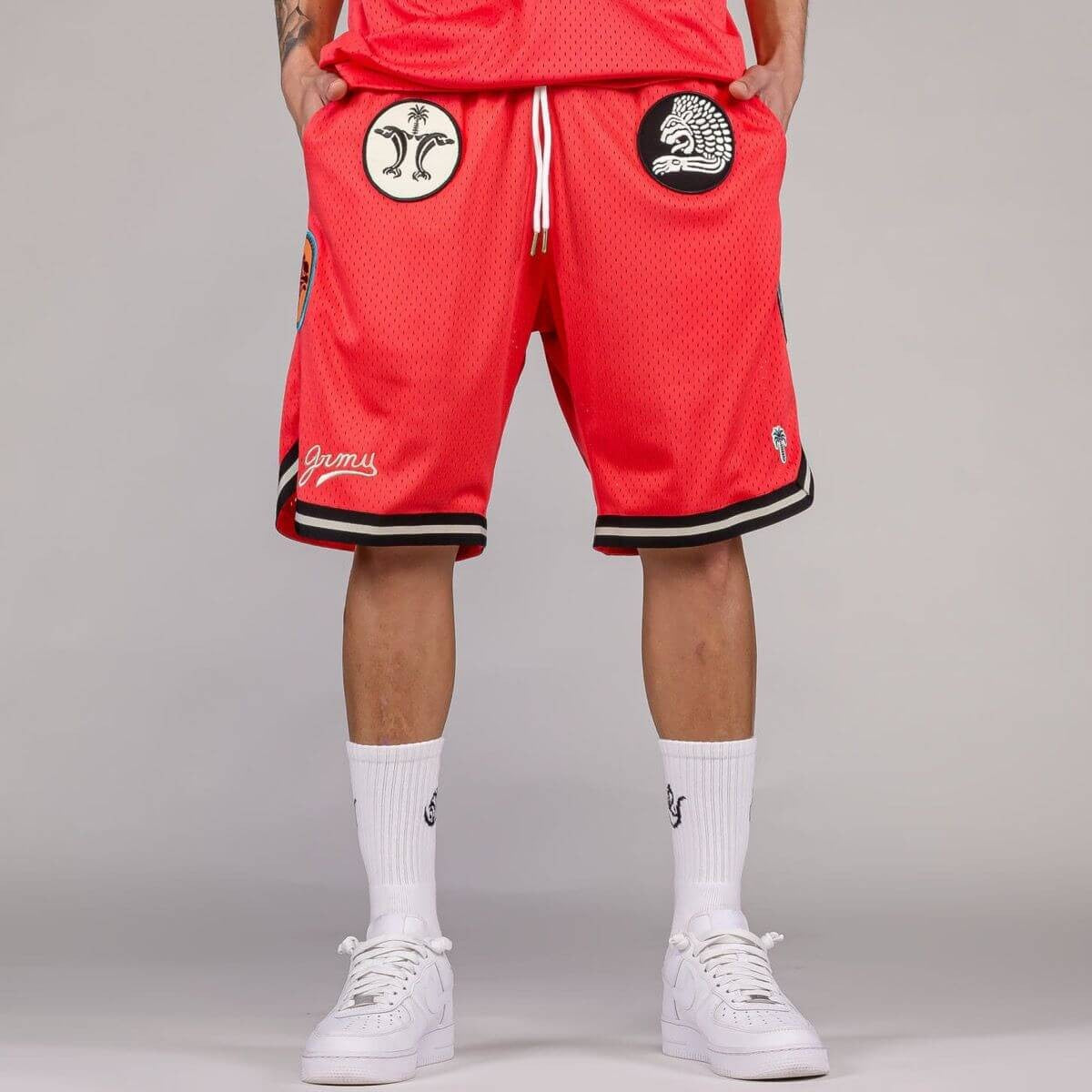 Grimey Wear The Clout Mesh Basket Shorts Red