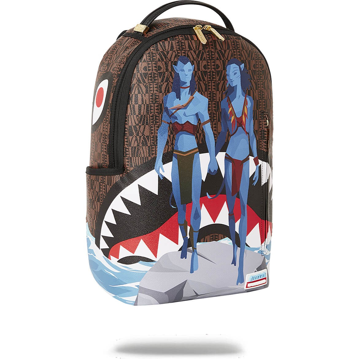 Sprayground Avatar Ocean Shark Backpack Jake And Neytiri Sharks In Pandora Brown