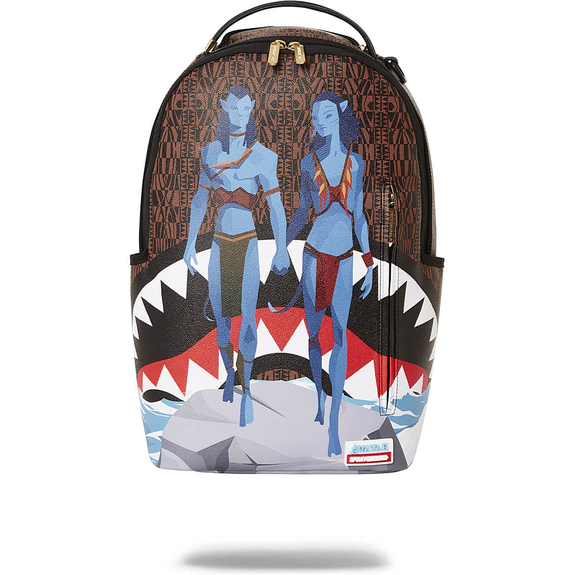 Sprayground Avatar Ocean Shark Backpack Jake And Neytiri Sharks In Pandora Brown