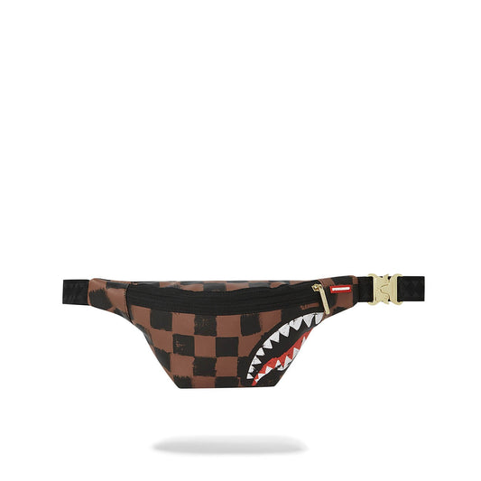 Sprayground Sharks In Paris Paint Savvy Crossbody Brown