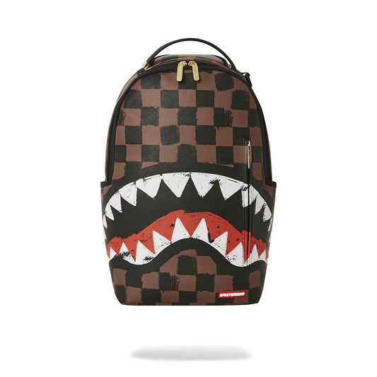 Sprayground Sharks In Paris Paint Dlxsv Backpack Brown