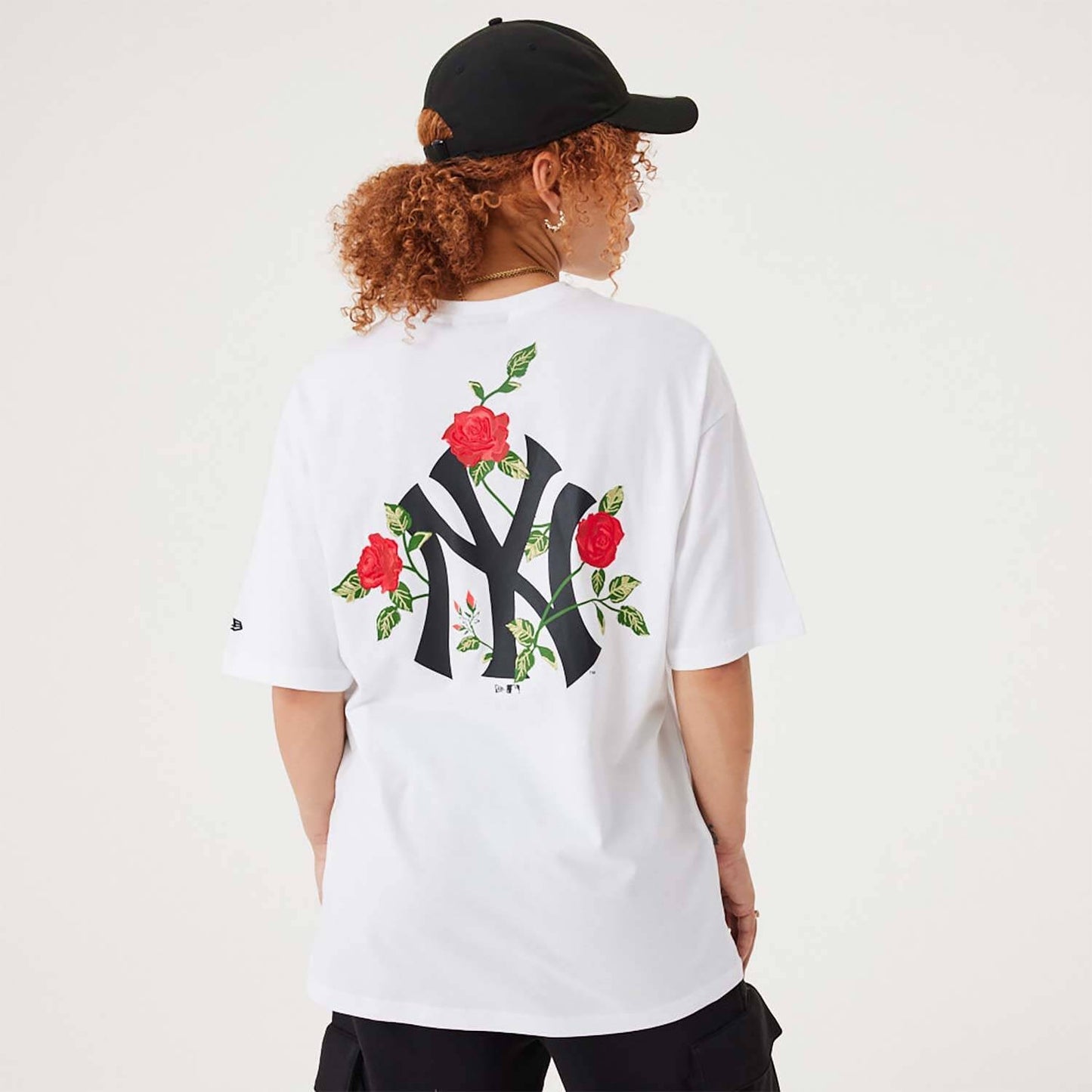 NEW ERA New York Yankees MLB Floral Graphic White Oversized T-Shirt White