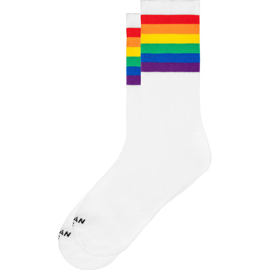 American Socks Rainbow Pride - Mid High White