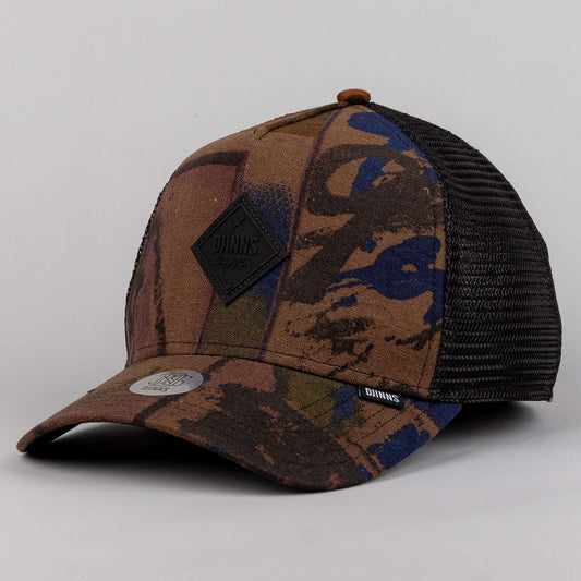 Djinn's Trucker Cap HFT ArtyAbstract Black/Orange/Khaki