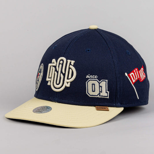 Djinn's 6 Panel TrueFit Cap Anniversary Navy/Cream