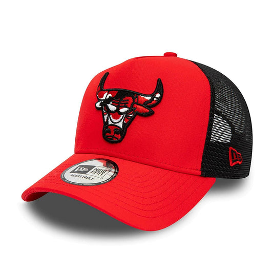 New Era NBA Chicago Bulls Team Camo Infill Red A-Frame Trucker Cap Red