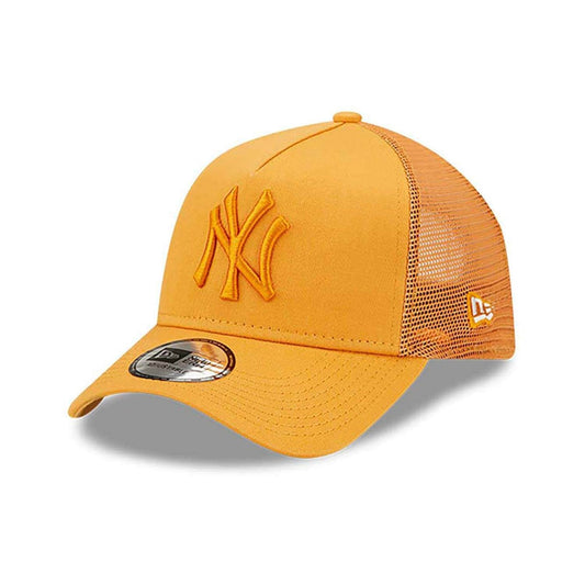 New Era MLB New York Yankees Youth Tonal Mesh Orange A-Frame Trucker Cap Orange