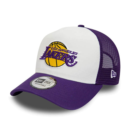 New Era NBA LA Lakers Team Colour Purple A-Frame Trucker Cap Purple