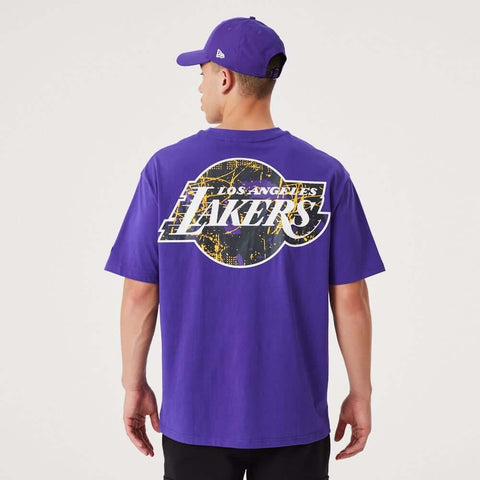 T-Shirt New Era Team Logo Oversized NBA Los Angeles Lakers - Black