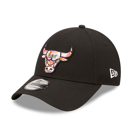 NEW ERA NBA Chicago Bulls Seasonal Infill Black 9FORTY Adjustable Cap Black