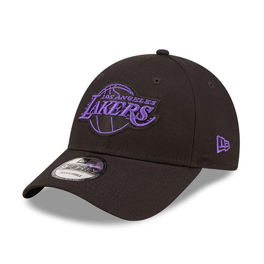 NEW ERA NBA LA Lakers Neon Outline Black 9FORTY Adjustable Cap Black