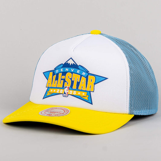 Mitchell & Ness NBA Party Time Trucker Snapback Hwc Denver Nuggets White / Blue