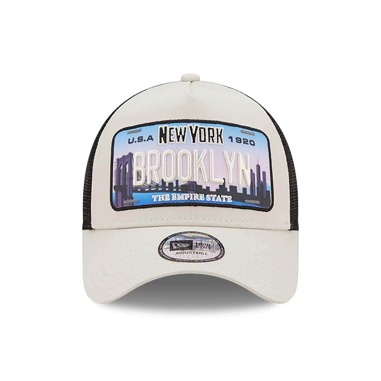 New Era 940 License Plate Stone A-Frame Trucker Cap Cream