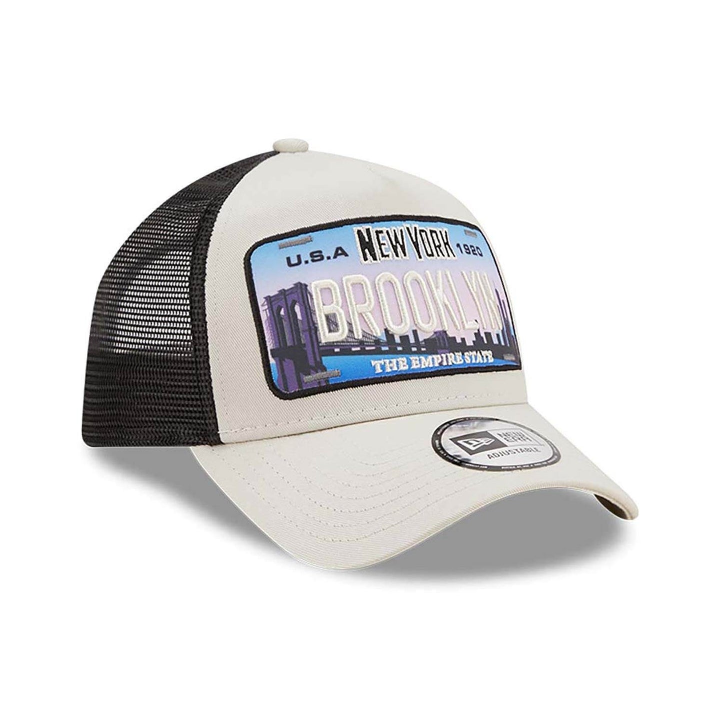 New Era 940 License Plate Stone A-Frame Trucker Cap Cream