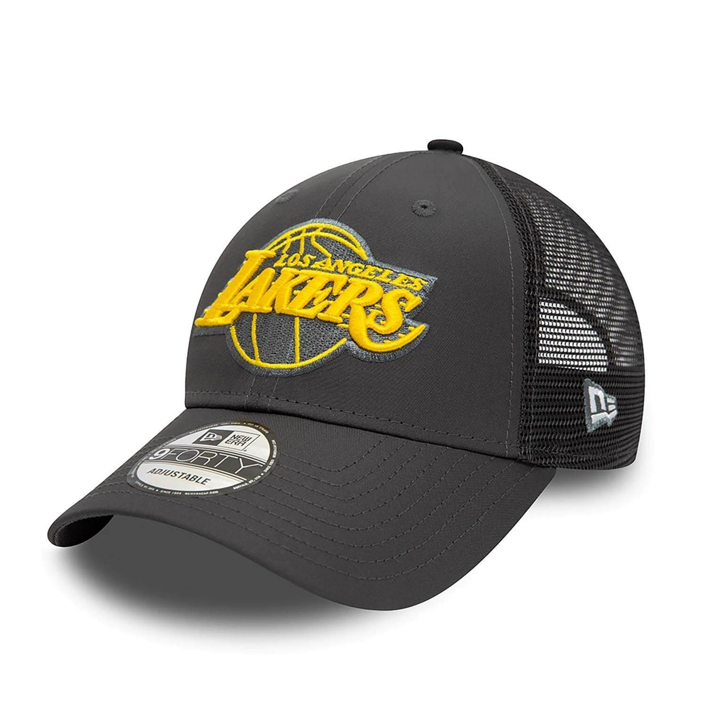 New Era NBA LA Lakers Home Field Grey 9FORTY Trucker Cap Grey