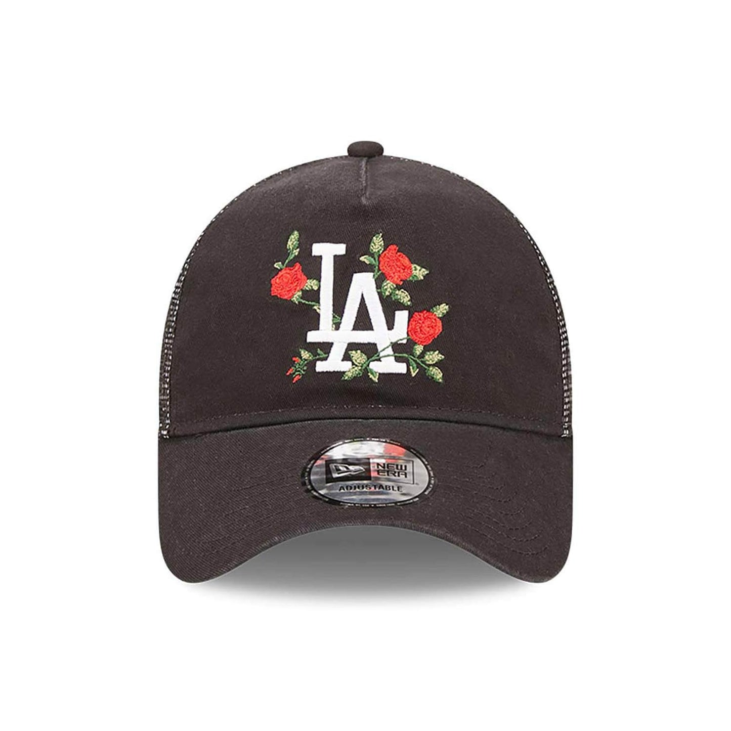 New Era MLB LA Dodgers Flower Black 9FORTY A-Frame Trucker Cap Black