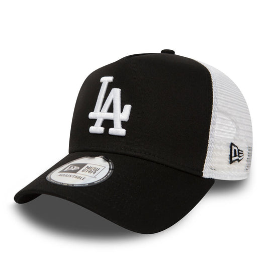 New Era 940 LA Dodgers Clean Black A-Frame Trucker Cap Black