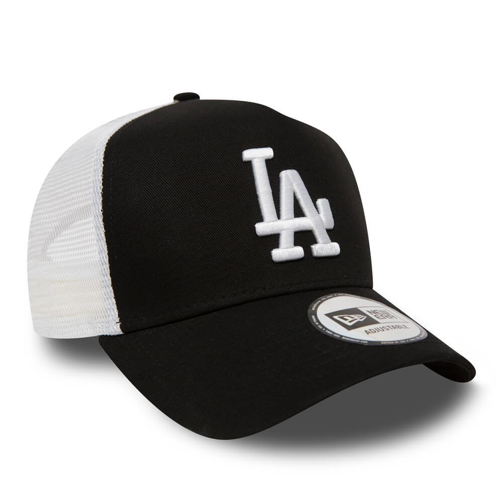 New Era 940 LA Dodgers Clean Black A-Frame Trucker Cap Black