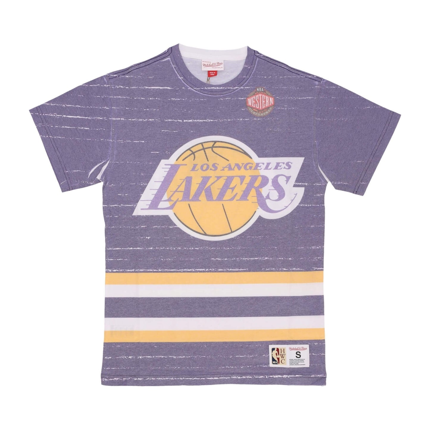 Mitchell & Ness NBA Jumbotron 3.0 Sublimated Ss Tee Los Angeles Lakers Multi / White