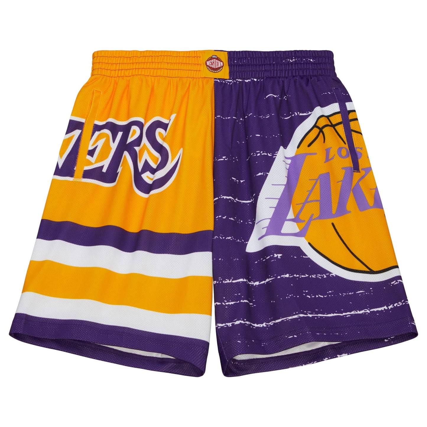 Basketbalové šortky Mitchell & Ness NBA Jumbotron 3.0 Shorts Los Angeles Lakers fialovo/žlté