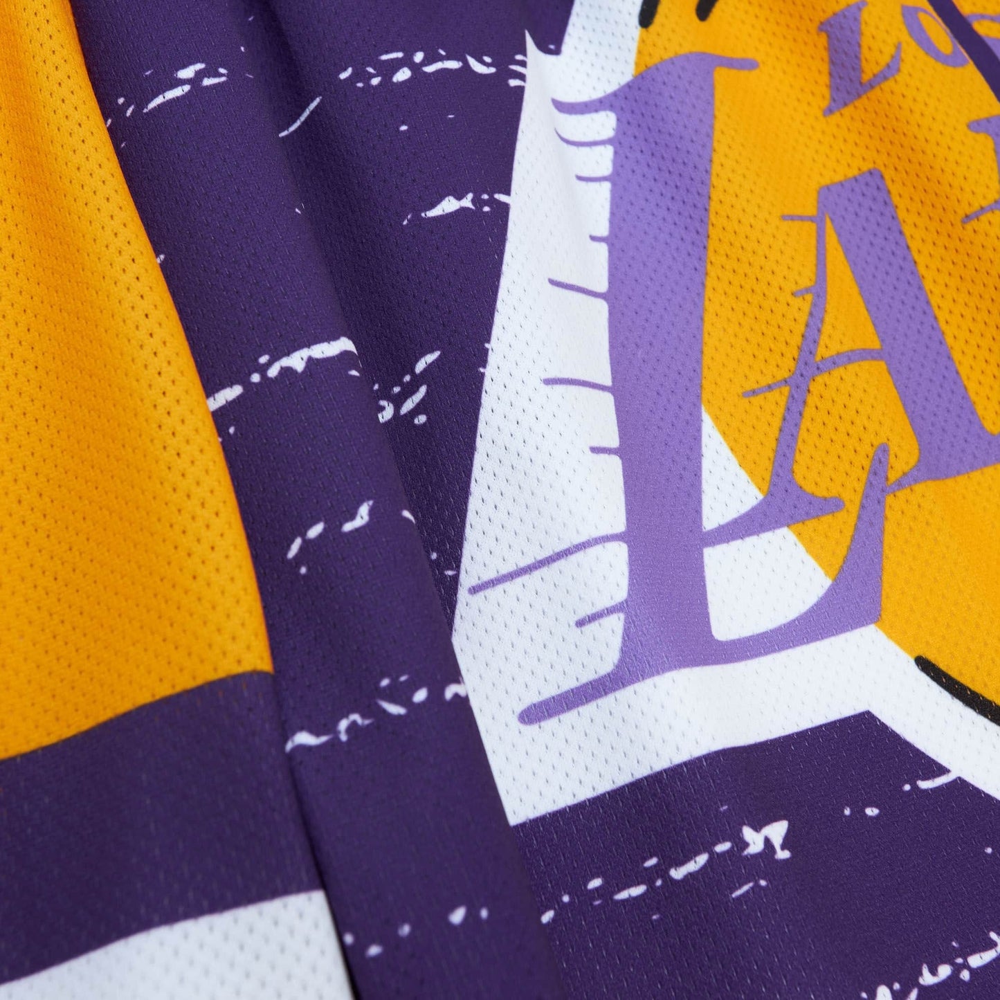 Basketbalové šortky Mitchell & Ness NBA Jumbotron 3.0 Shorts Los Angeles Lakers fialovo/žlté