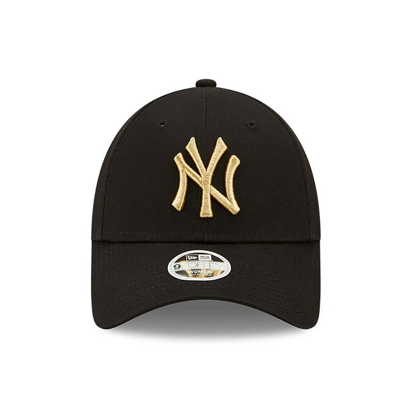 New Era MLB New York Yankees Womens Metallic Logo Black 9Forty Adjustable Cap Black