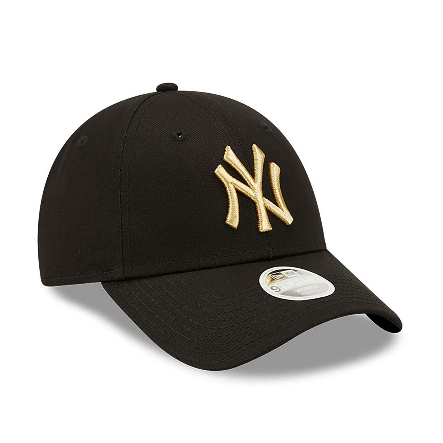 New Era MLB New York Yankees Womens Metallic Logo Black 9Forty Adjustable Cap Black