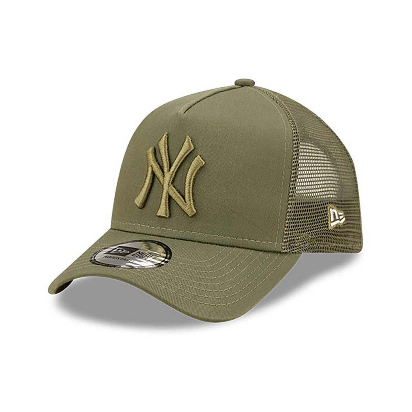 New Era MLB New York Yankees Youth Tonal Mesh Green A-Frame Trucker Cap Green