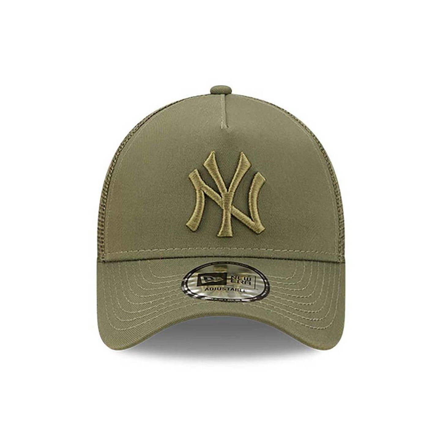 New Era MLB New York Yankees Youth Tonal Mesh Green A-Frame Trucker Cap Green